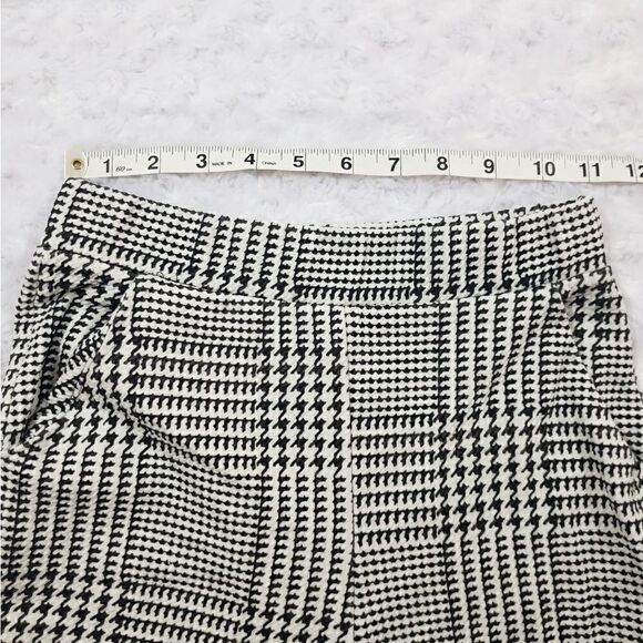 Plaid black and white pull on stretch pants Akira - Picture 7 of 7